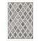 Homeroots 39 x 59 in. Polyester Diamonds Area Rug with Fringe, Charcoal 375666 - alternate 1